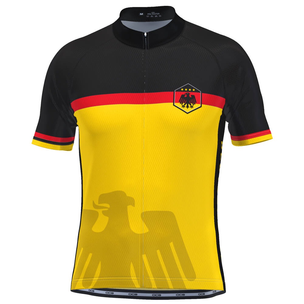 Men's Germany Deutschland National Flag Short Sleeve Cycling Jersey