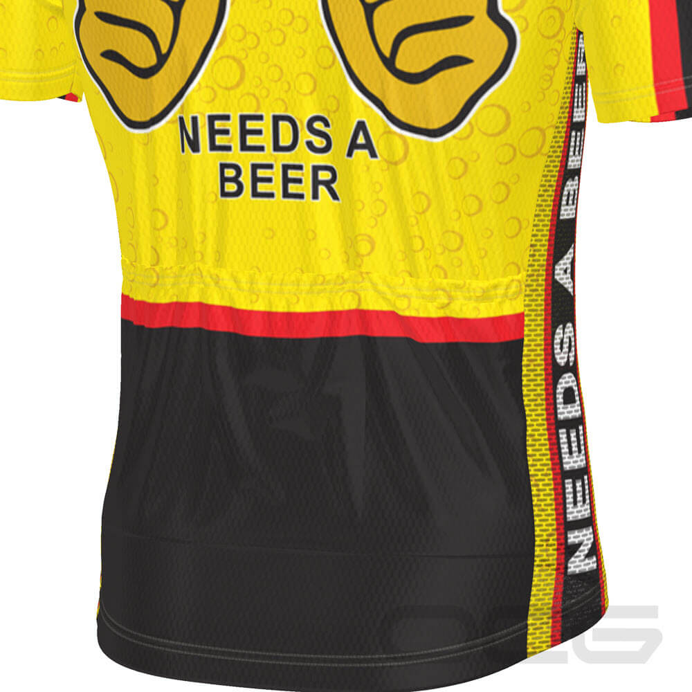 Men's This Guy Needs a Beer Short Sleeve Cycling Jersey