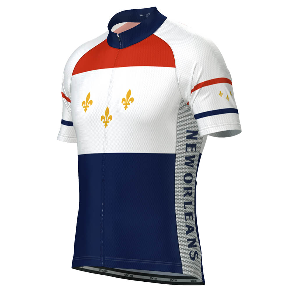 Men's New Orleans US State Icon Short Sleeve Cycling Jersey