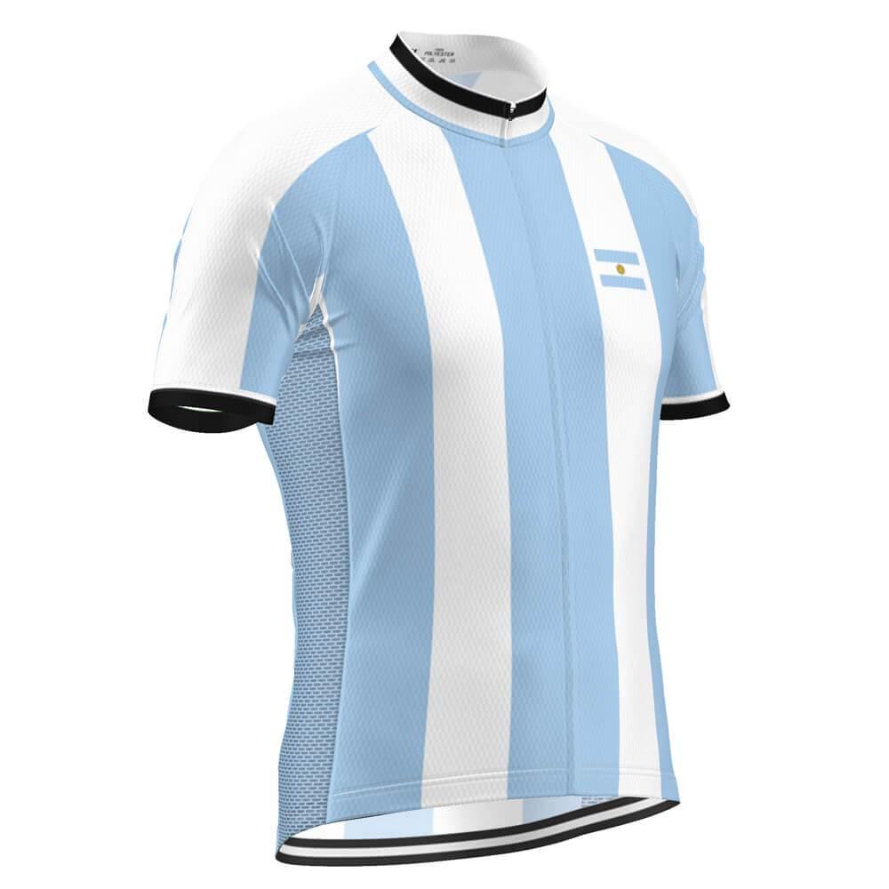 Men's Argentina National Flag Short Sleeve Cycling Jersey