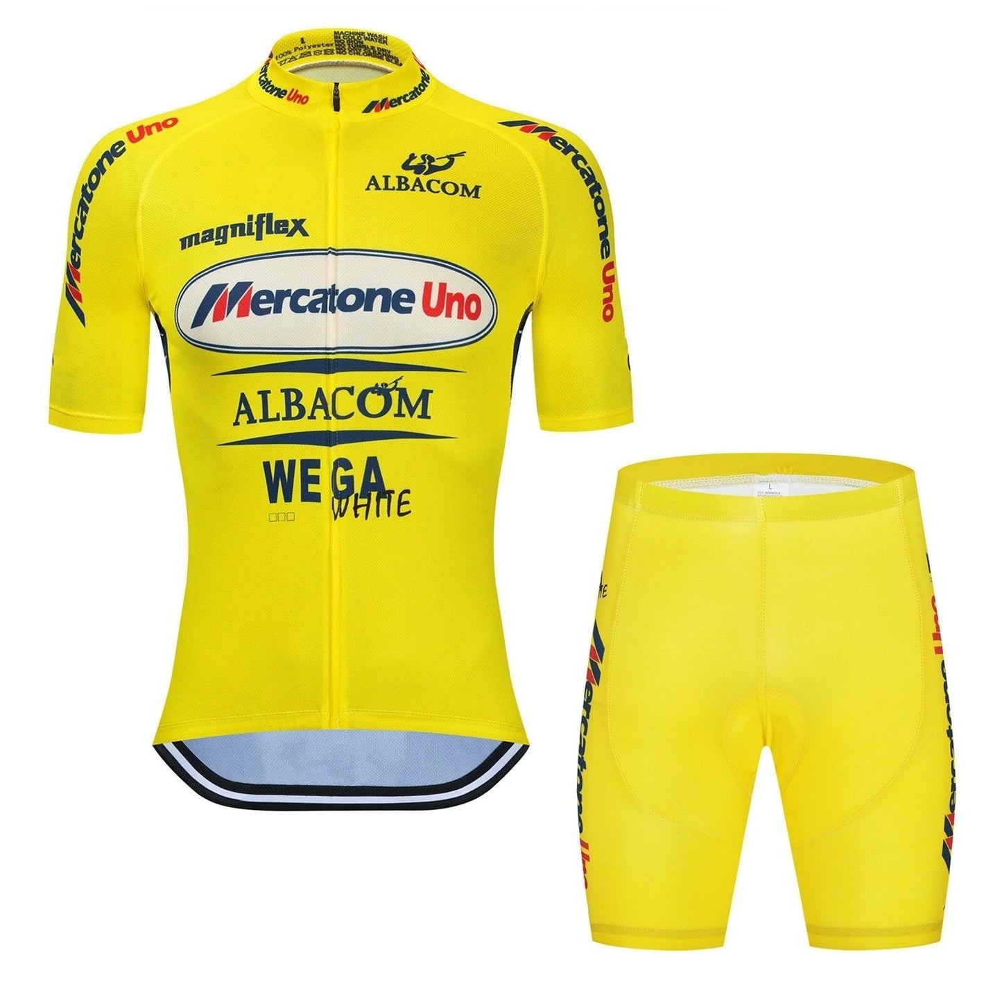 2000 Mercatone Uno Albacom Yellow Retro Cycling Team Kit