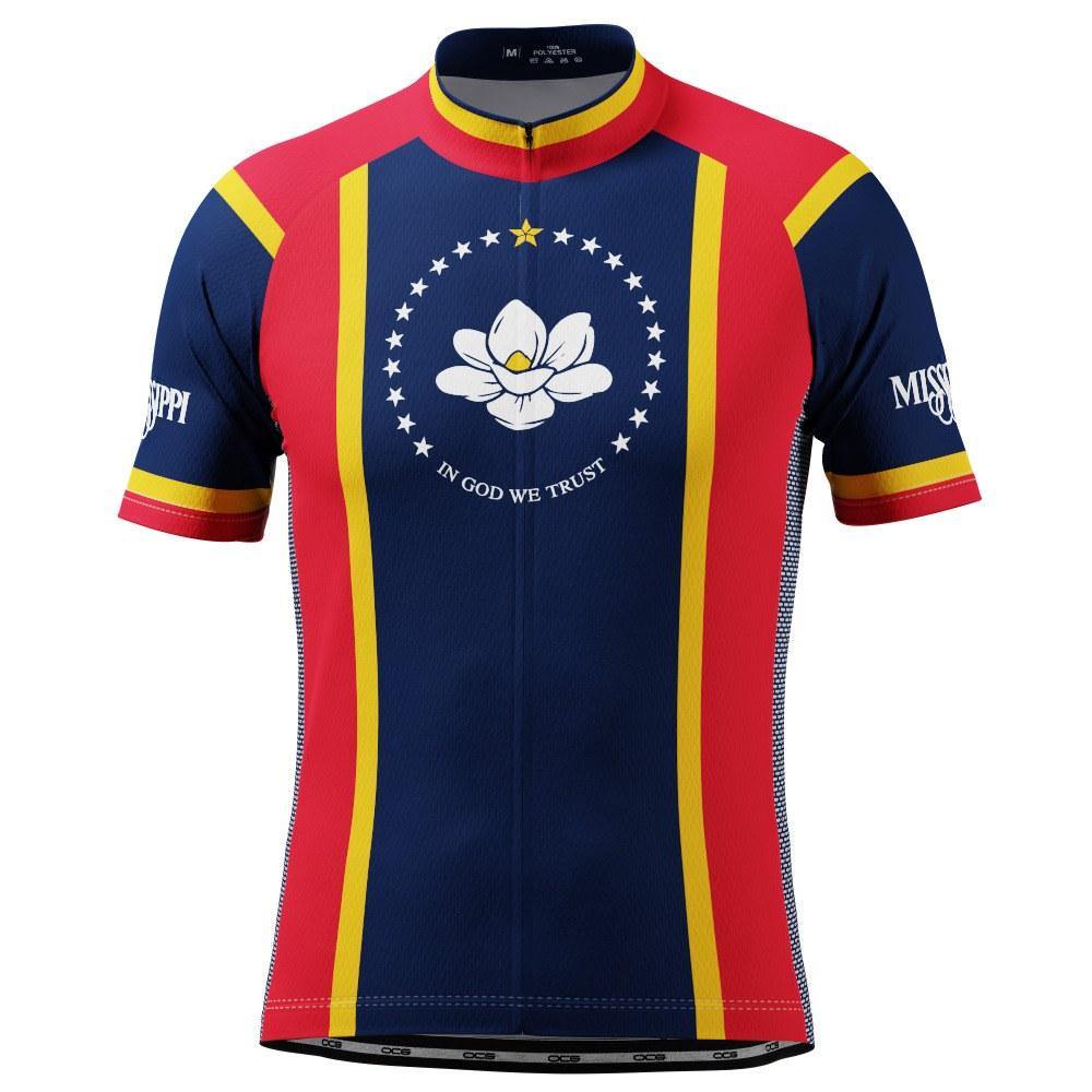 Men's Mississippi US State Icon Short Sleeve Cycling Jersey