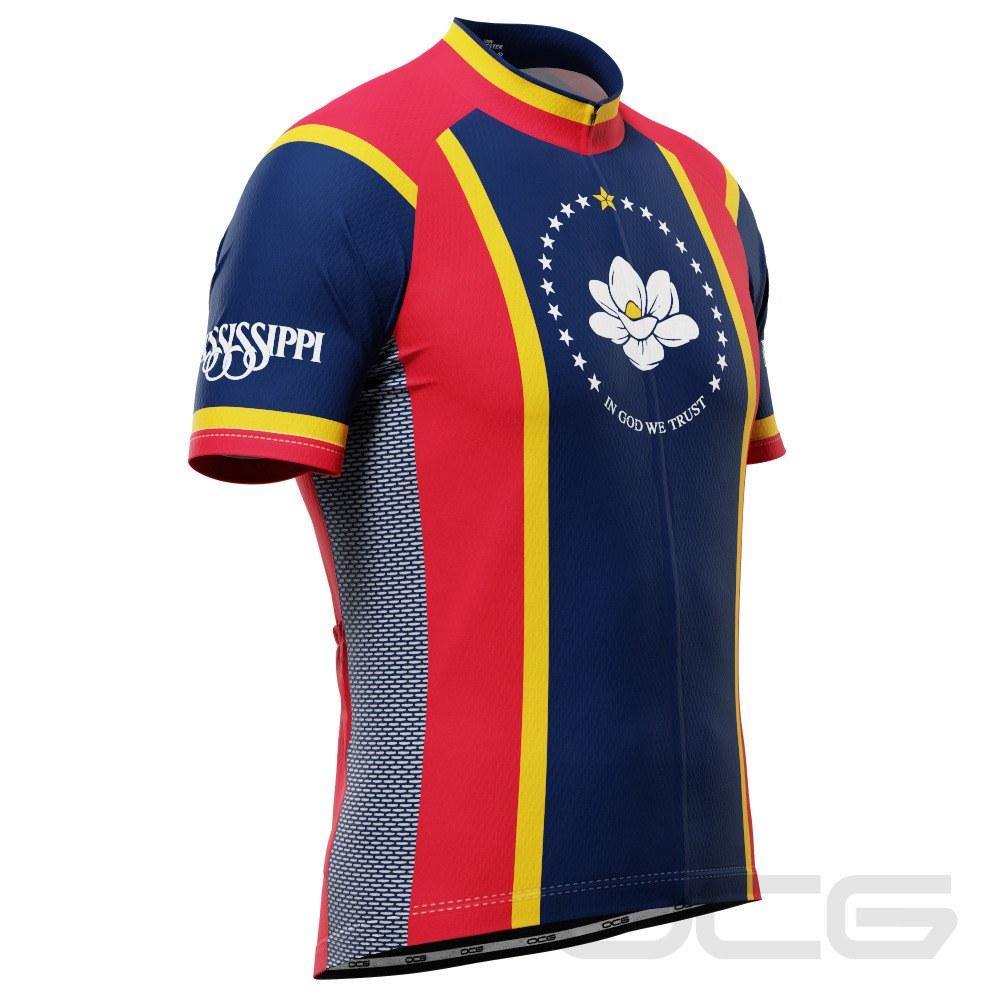 Men's Mississippi US State Icon Short Sleeve Cycling Jersey