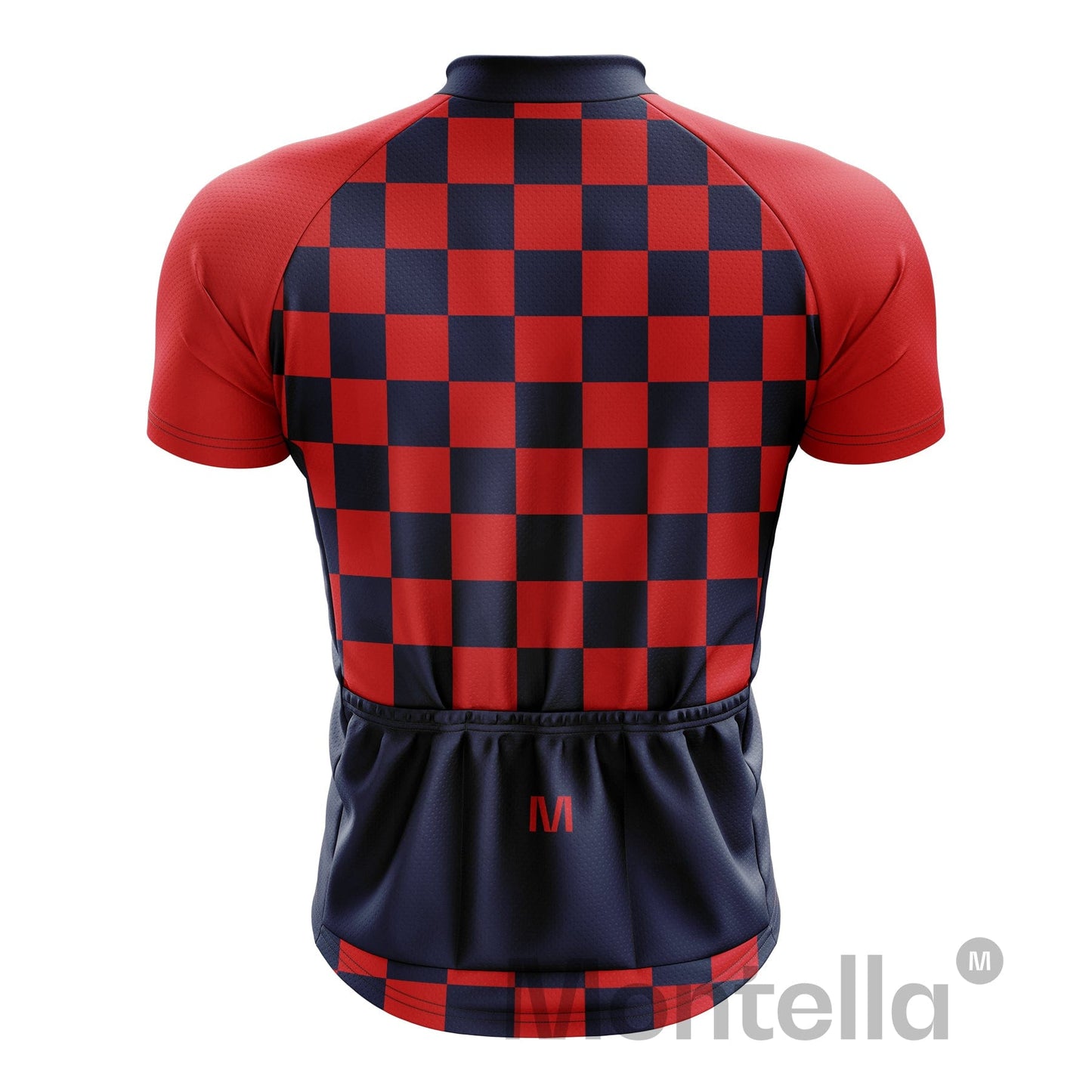 Men's Red Squares Cycling Jersey or Bibs