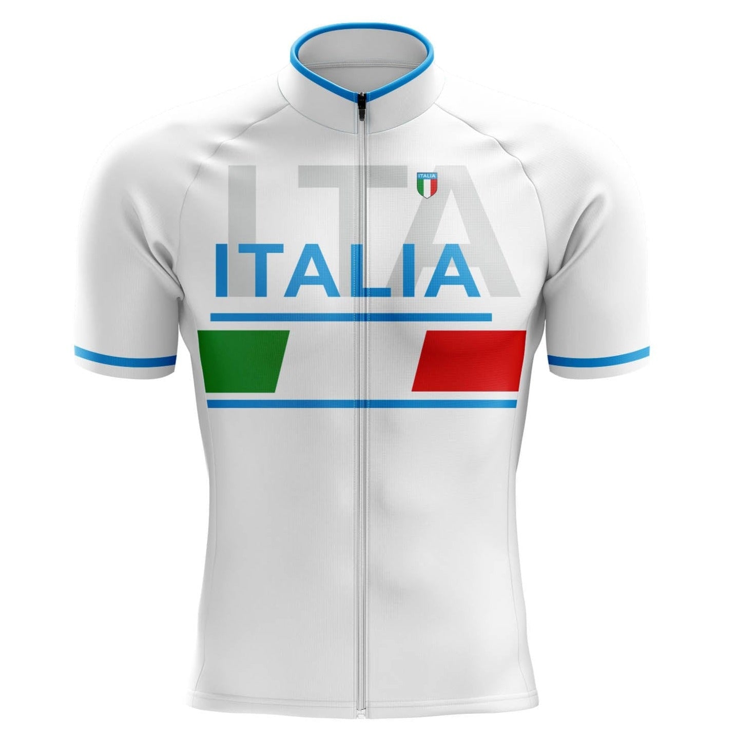 Italia White Cycling Jersey