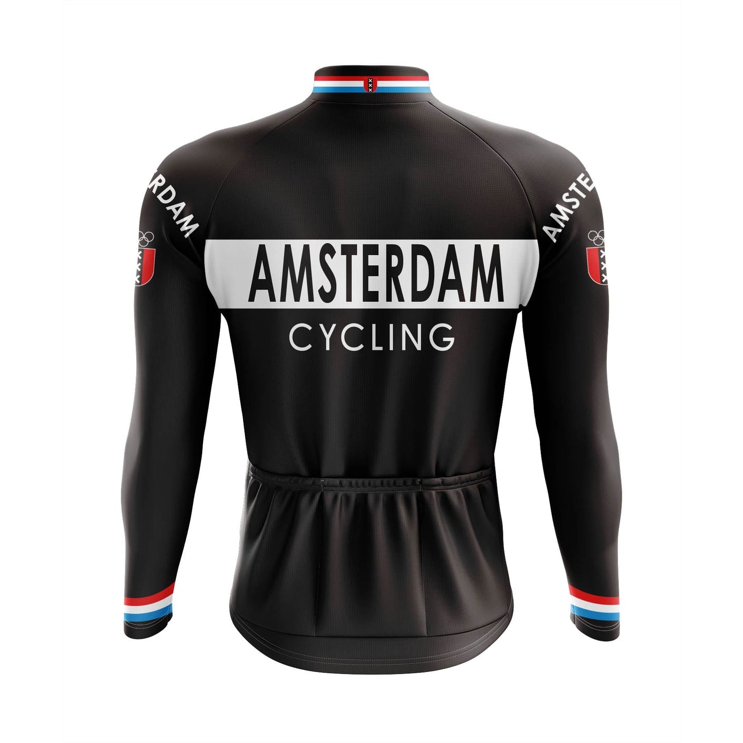 Amsterdam Black Long Sleeve Cycling Jersey
