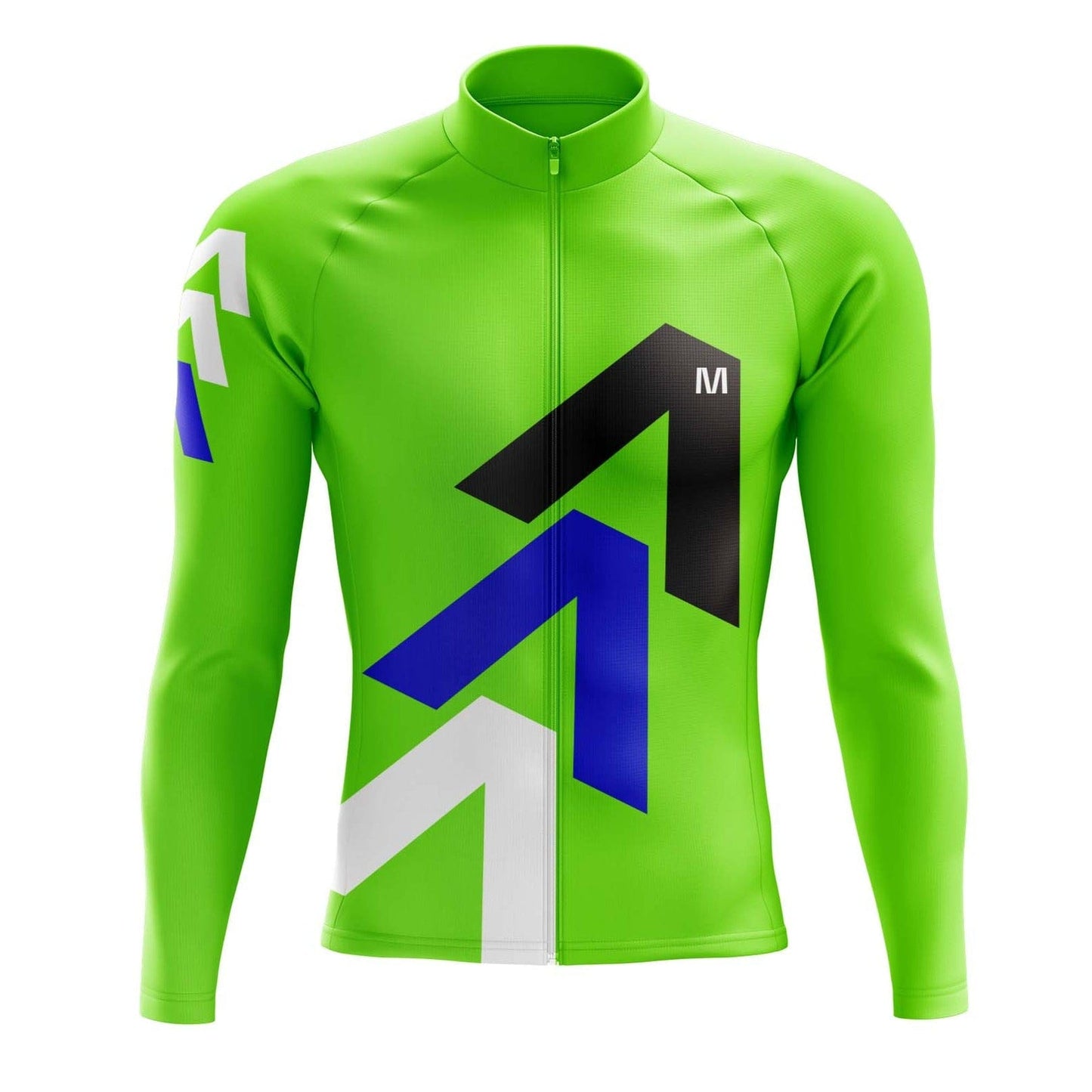 Men's Green Arrows Long Sleeve Cycling Jersey