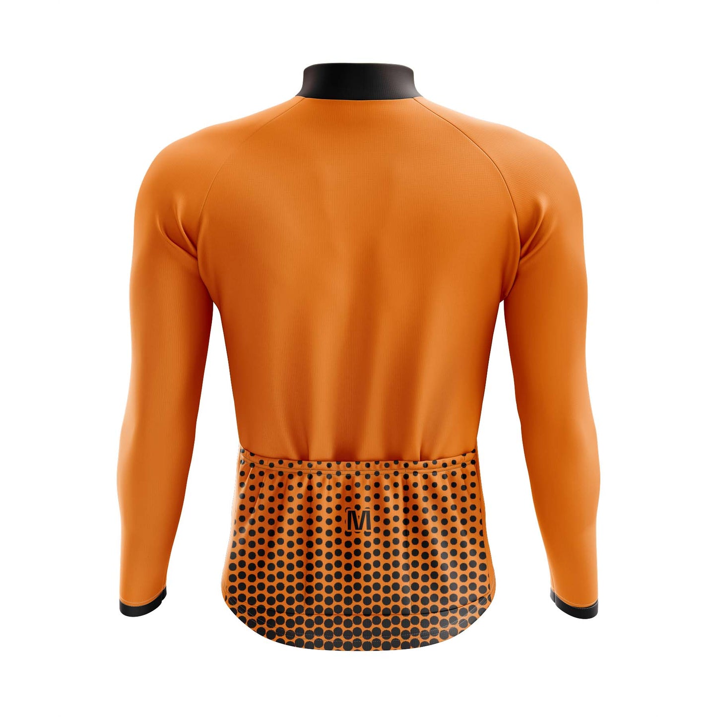 Men's Orange Ride Long Sleeve Cycling Jersey