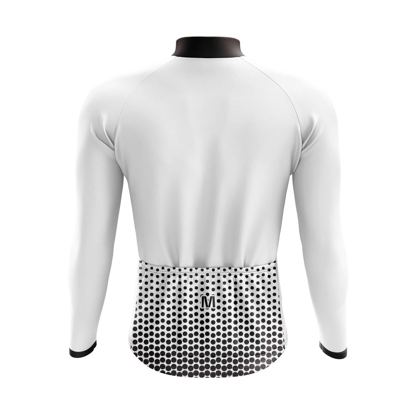 Men's White Ride Long Sleeve Cycling Jersey