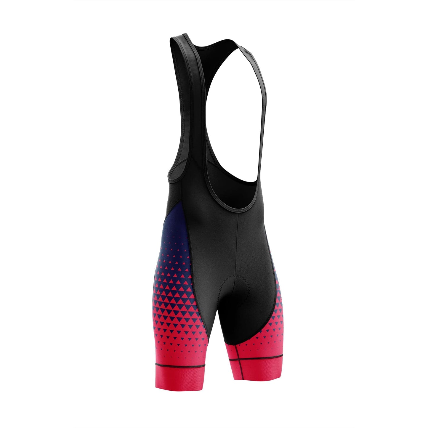 Men's Blue Red Gradient Cycling Bib Shorts