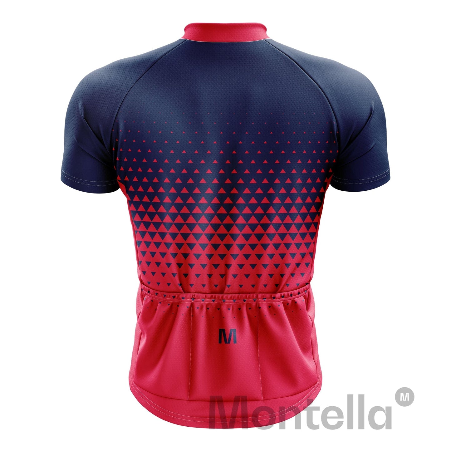Men's Blue Red Gradient Cycling Jersey or Bibs