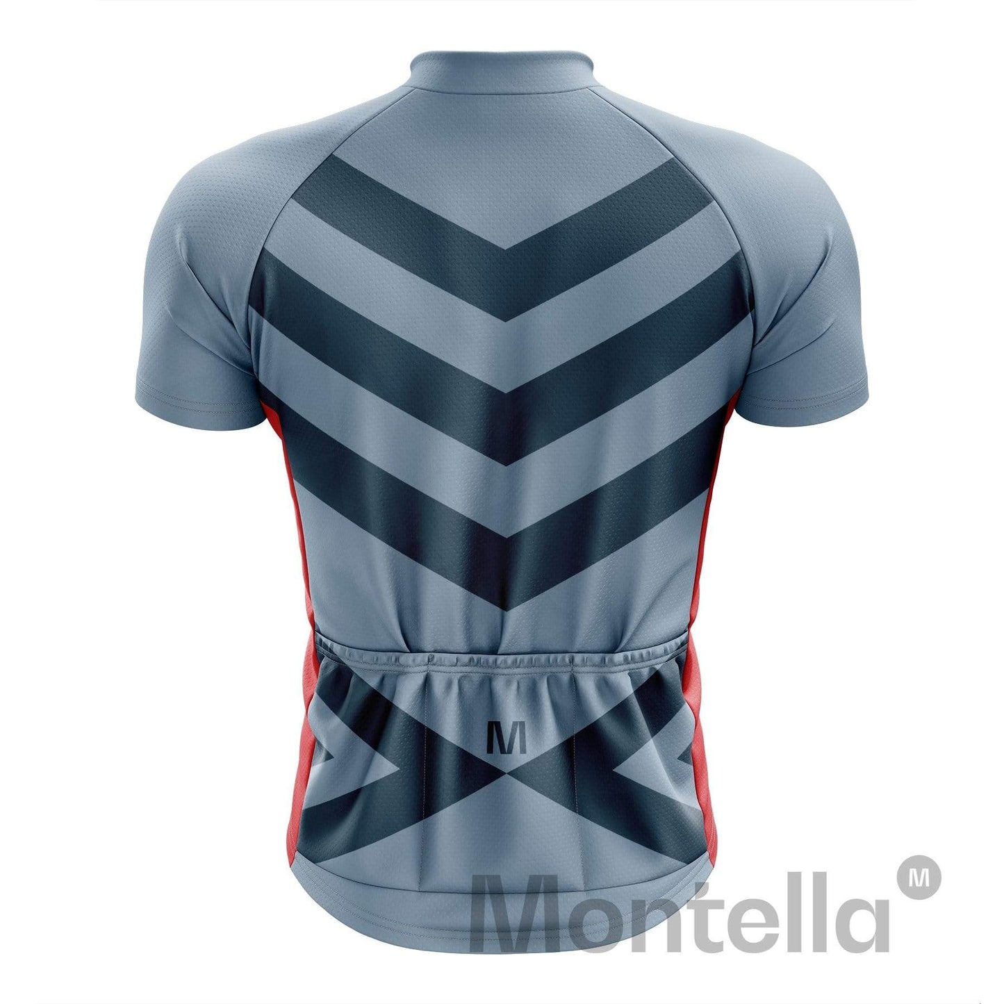 Men's Grey Red Cycling Jersey