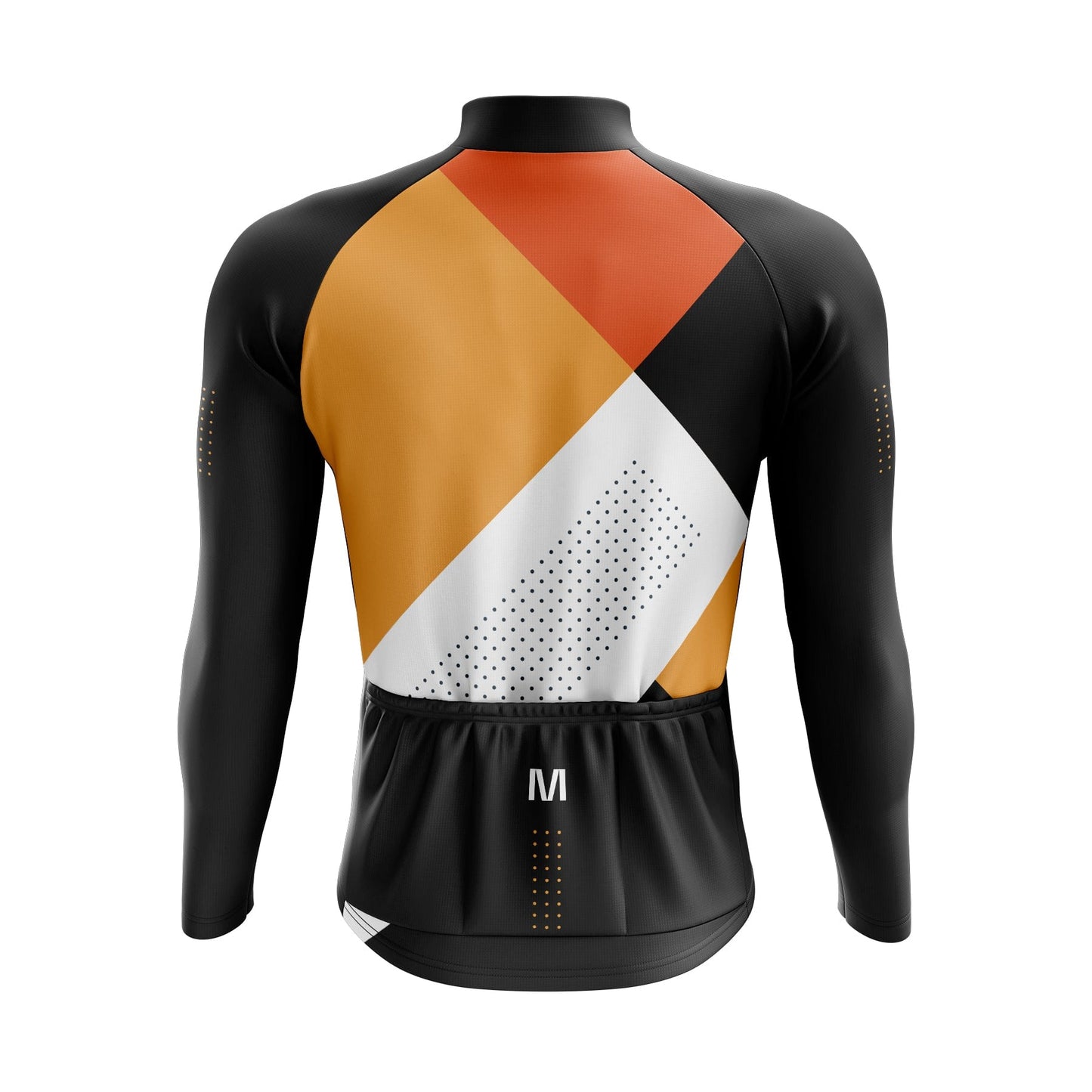 Men's Orange Flex Long Sleeve Cycling Jersey