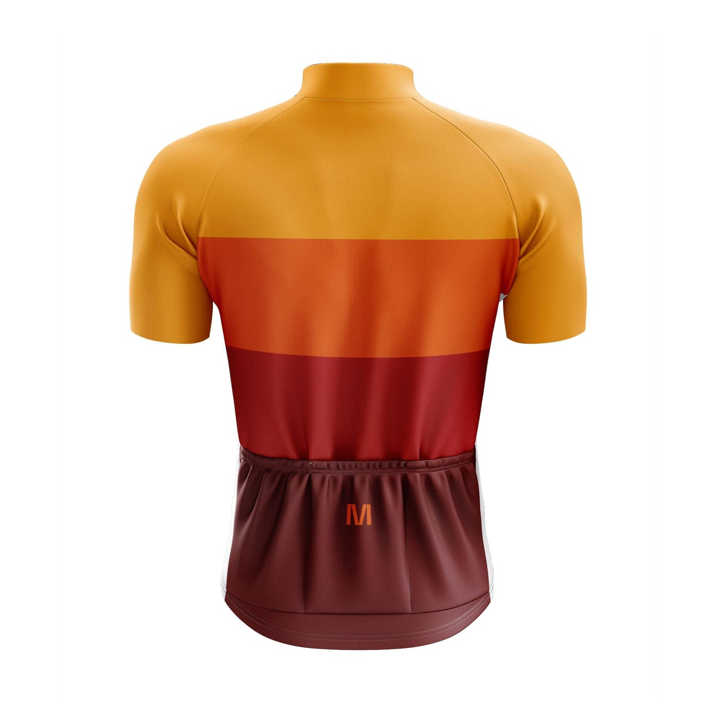 Men's Orange Match Cycling Jersey