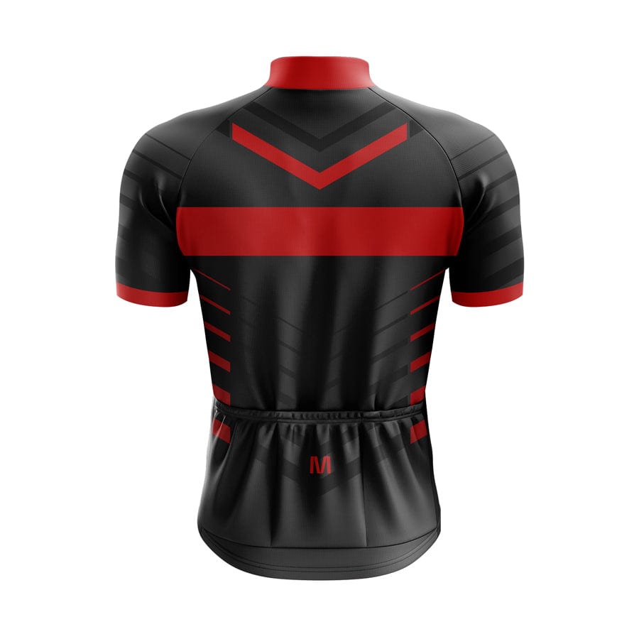 Men's Red Black Cycling Jersey