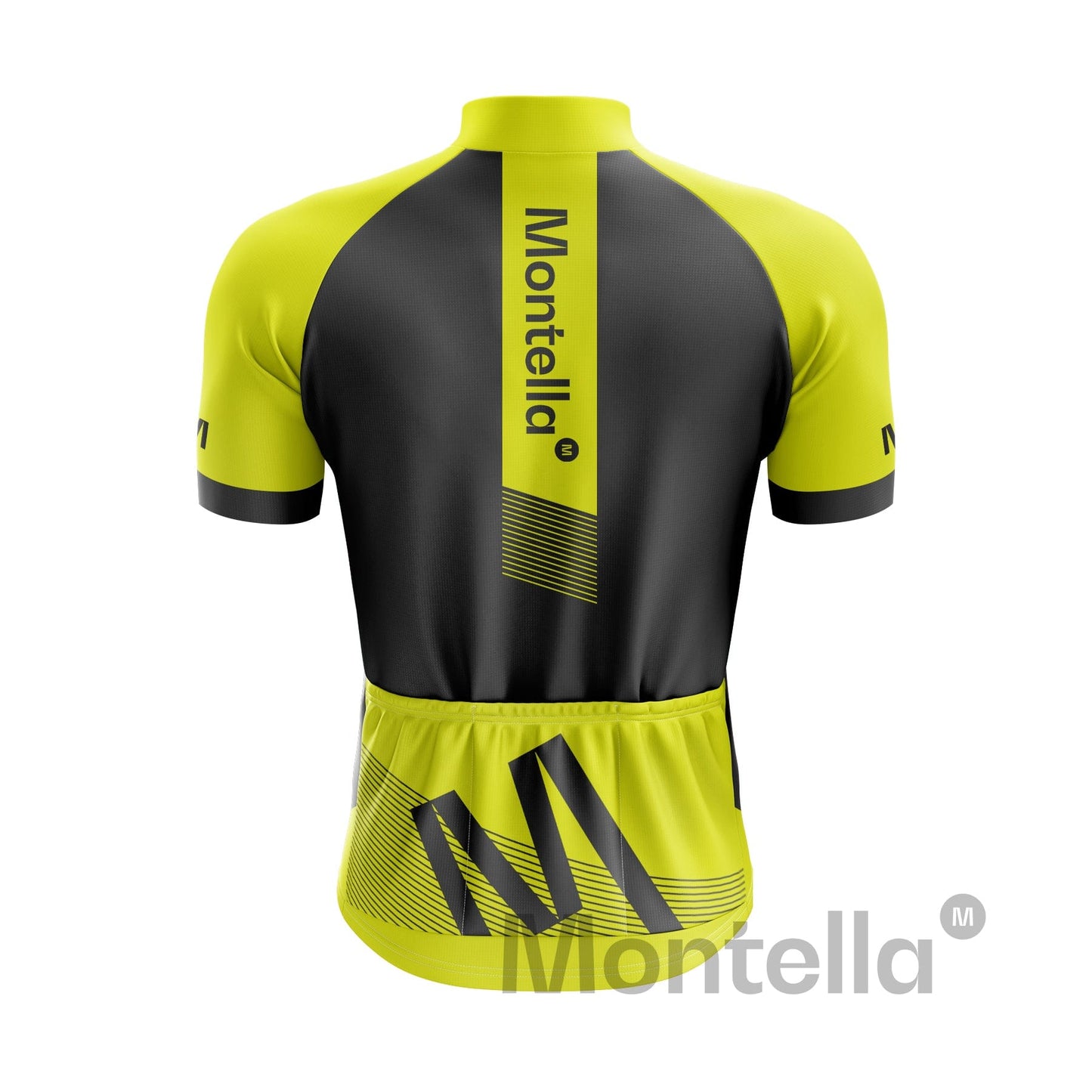 Men's Yellow Logo Cycling Jersey