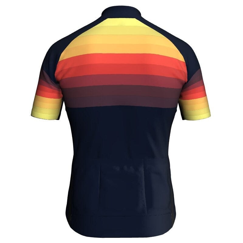Men's Black Orange Cycling Jersey