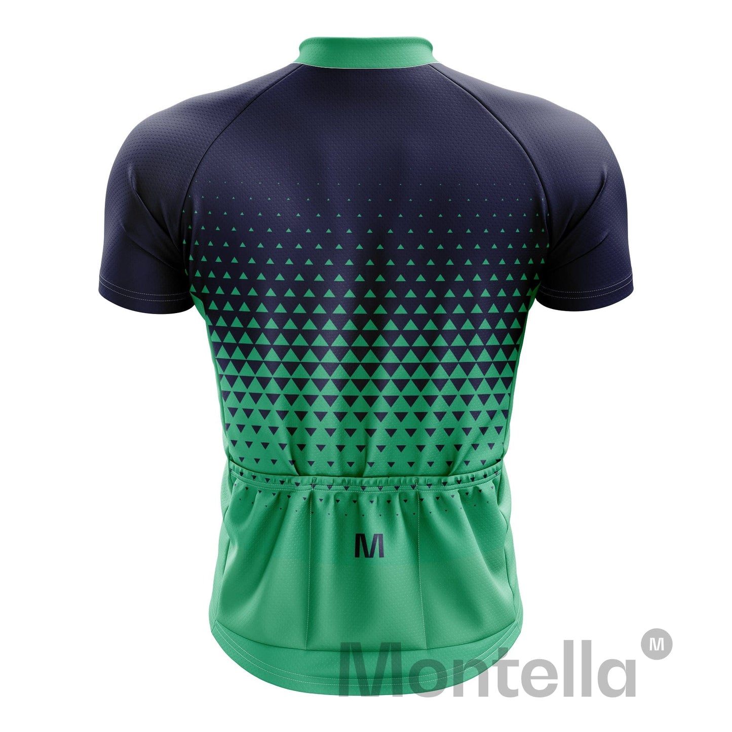 Men's Green Blue Gradient Cycling Jersey
