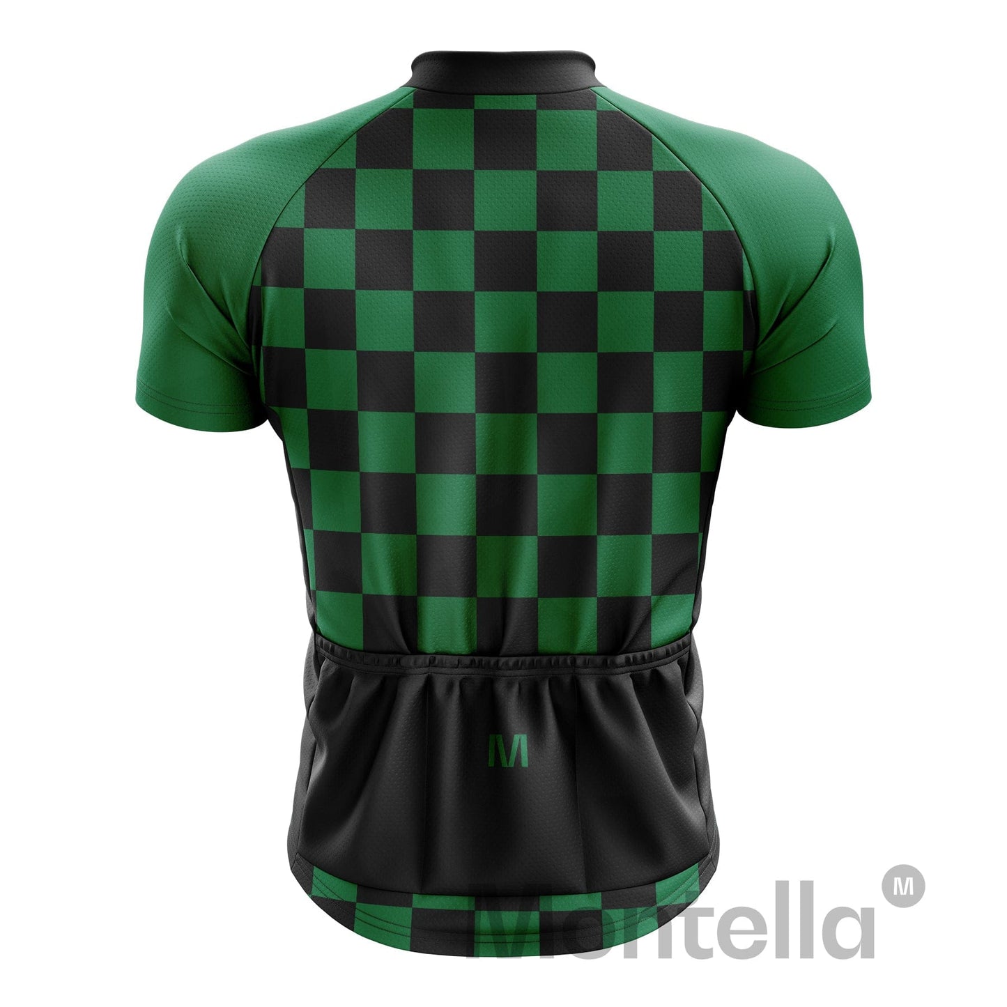 Men's Green Squares Cycling Jersey