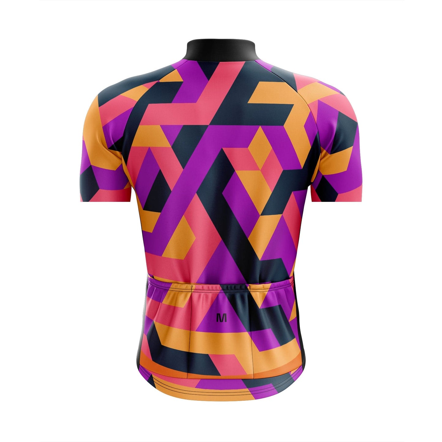 Men's Purple Geo Cycling Jersey