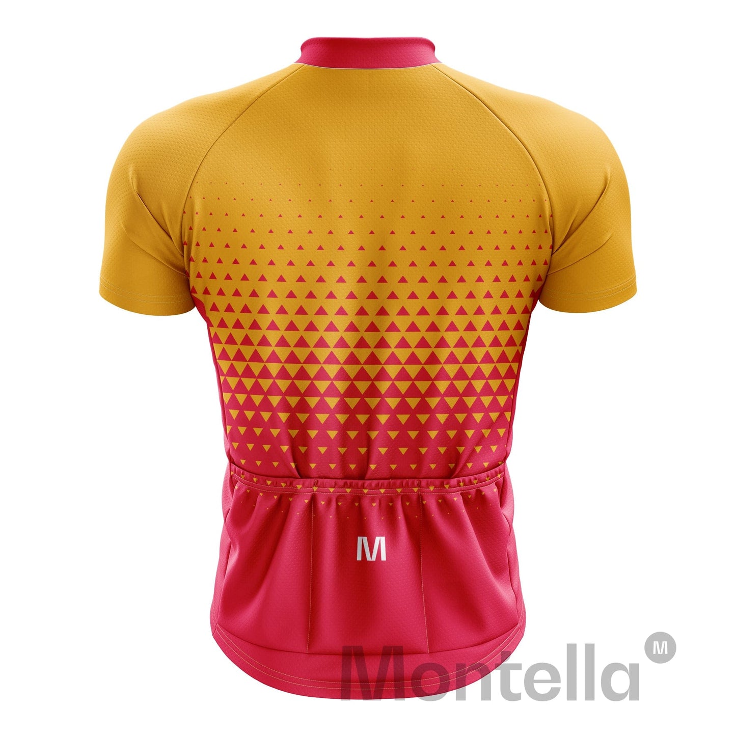 Men's Yellow Gradient Cycling Jersey