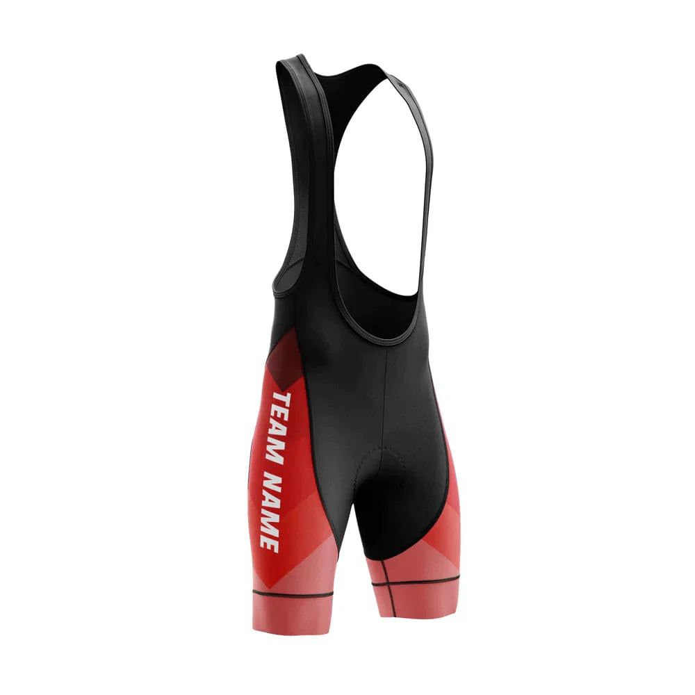 Custom Red Team Cycling Jersey and Bibs
