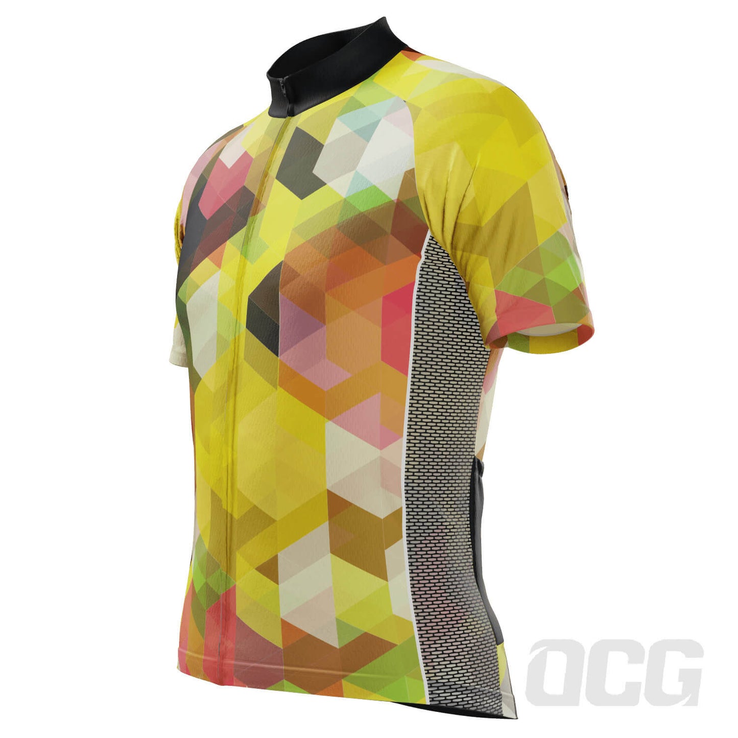 Men's High Viz Mosaic Short Sleeve Cycling Jersey
