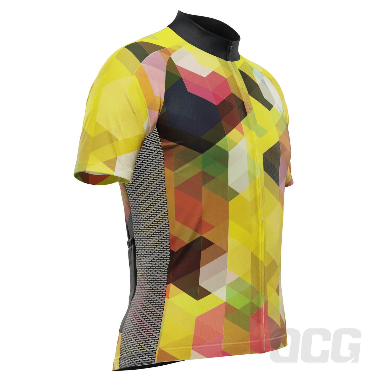 Men's High Viz Mosaic Short Sleeve Cycling Jersey