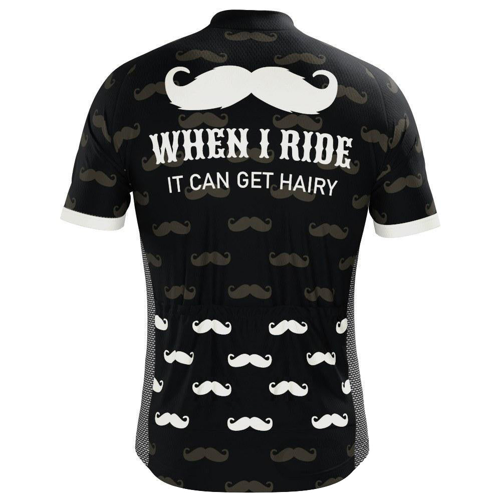 Men's Hairy Mustache Short Sleeve Cycling Jersey