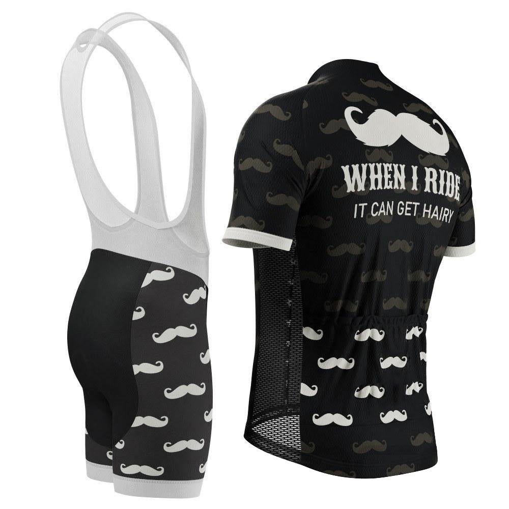 Men's Hairy Mustache 2 Piece Cycling Kit