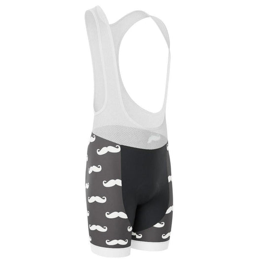 Men's Hairy Mustache Gel Padded Cycling Bib