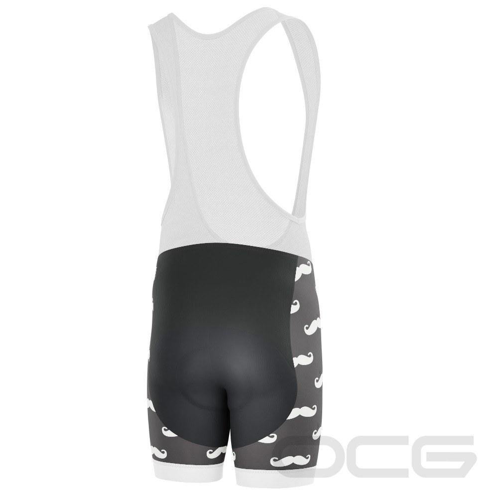 Men's Hairy Mustache Gel Padded Cycling Bib