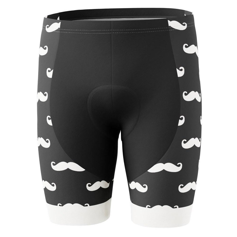 Men's Hairy Mustache Gel Padded Cycling Shorts