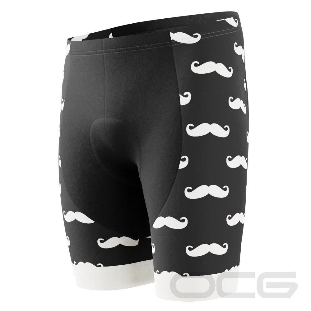 Men's Hairy Mustache Gel Padded Cycling Shorts