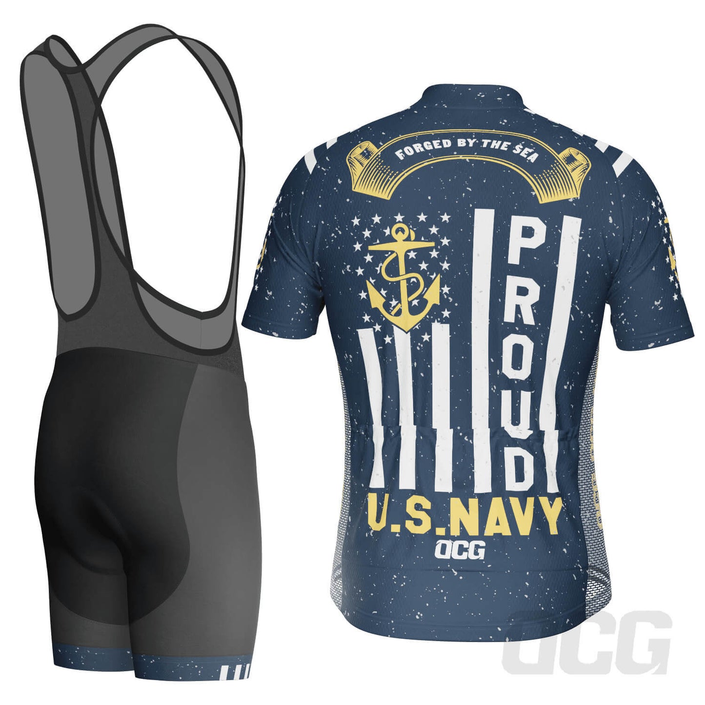 Men's USAF Navy Proud 2 Piece Cycling Kit