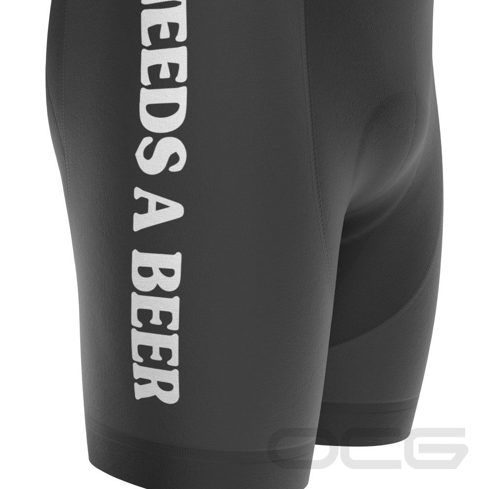 Men's This Guy Needs a Beer Gel Padded Cycling Bib