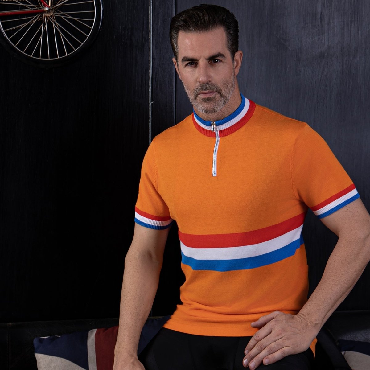 Netherlands Team Merino Wool Blend - Retro Cycling Jersey