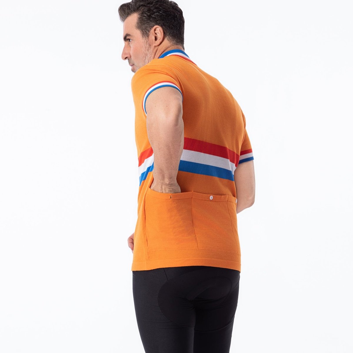 Netherlands Team Merino Wool Blend - Retro Cycling Jersey