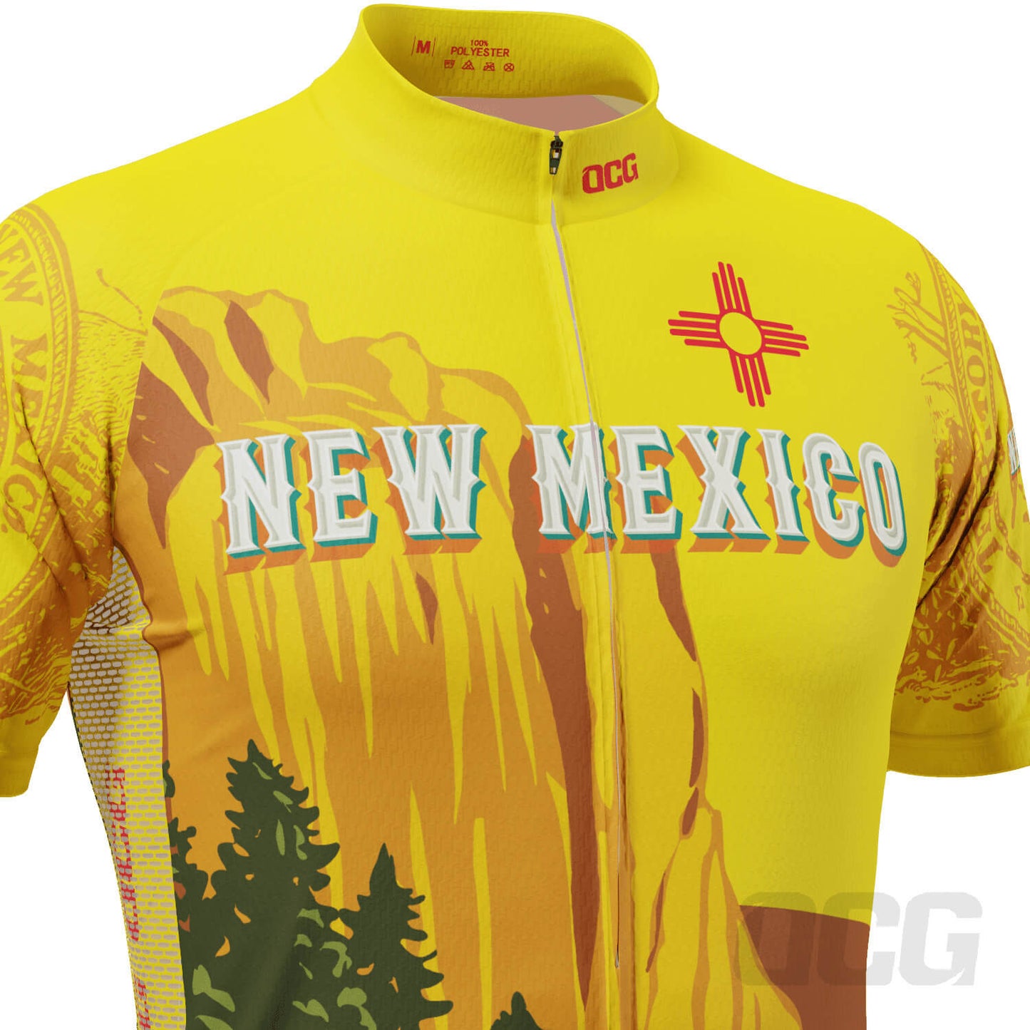 Men's New Mexico US State Icon Short Sleeve Cycling Jersey