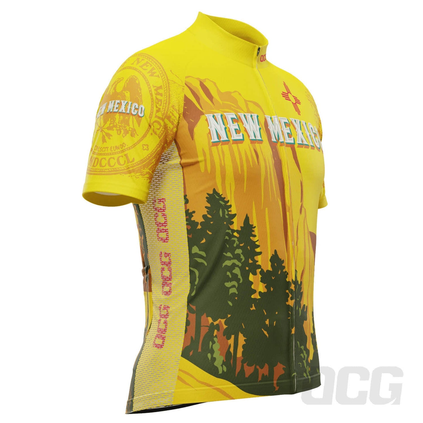 Men's New Mexico US State Icon Short Sleeve Cycling Jersey