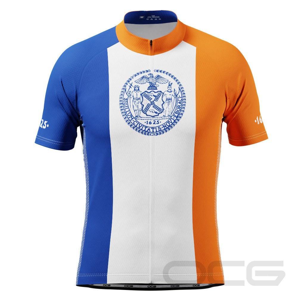 Men's New York City US State Icon Short Sleeve Cycling Jersey