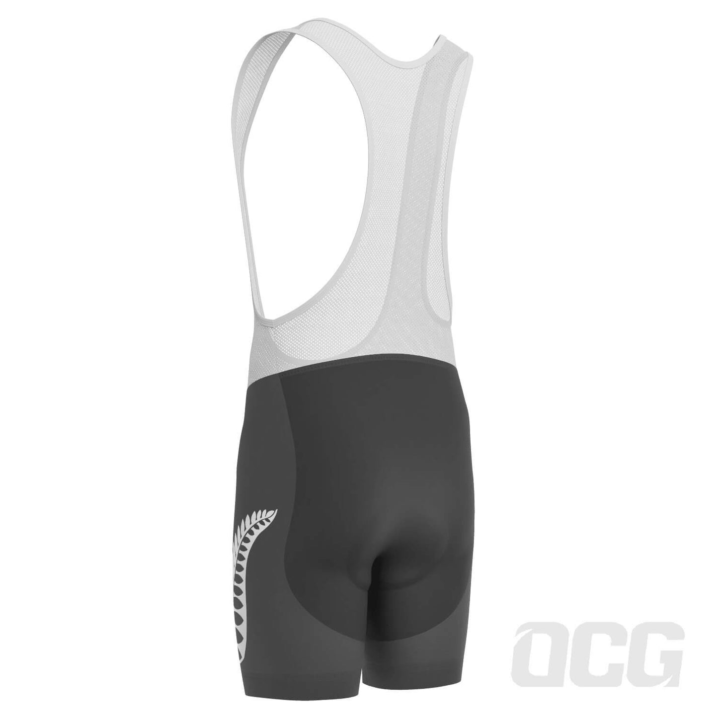 Men's New Zealand Silver Fern National Flag Gel Padded Cycling Bib
