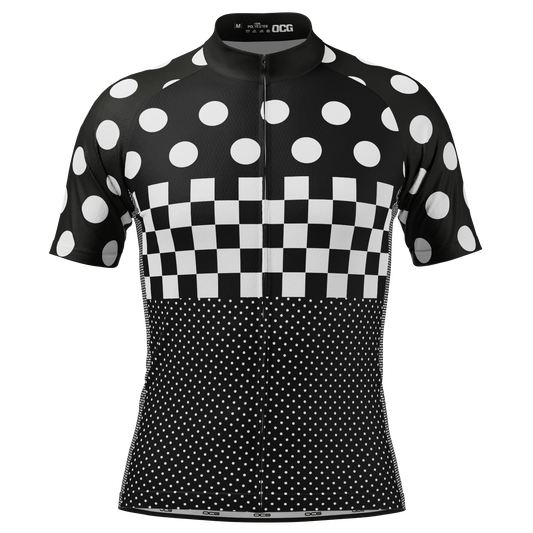 Men's "Nina" Polka Dot Short Sleeve Cycling Jersey