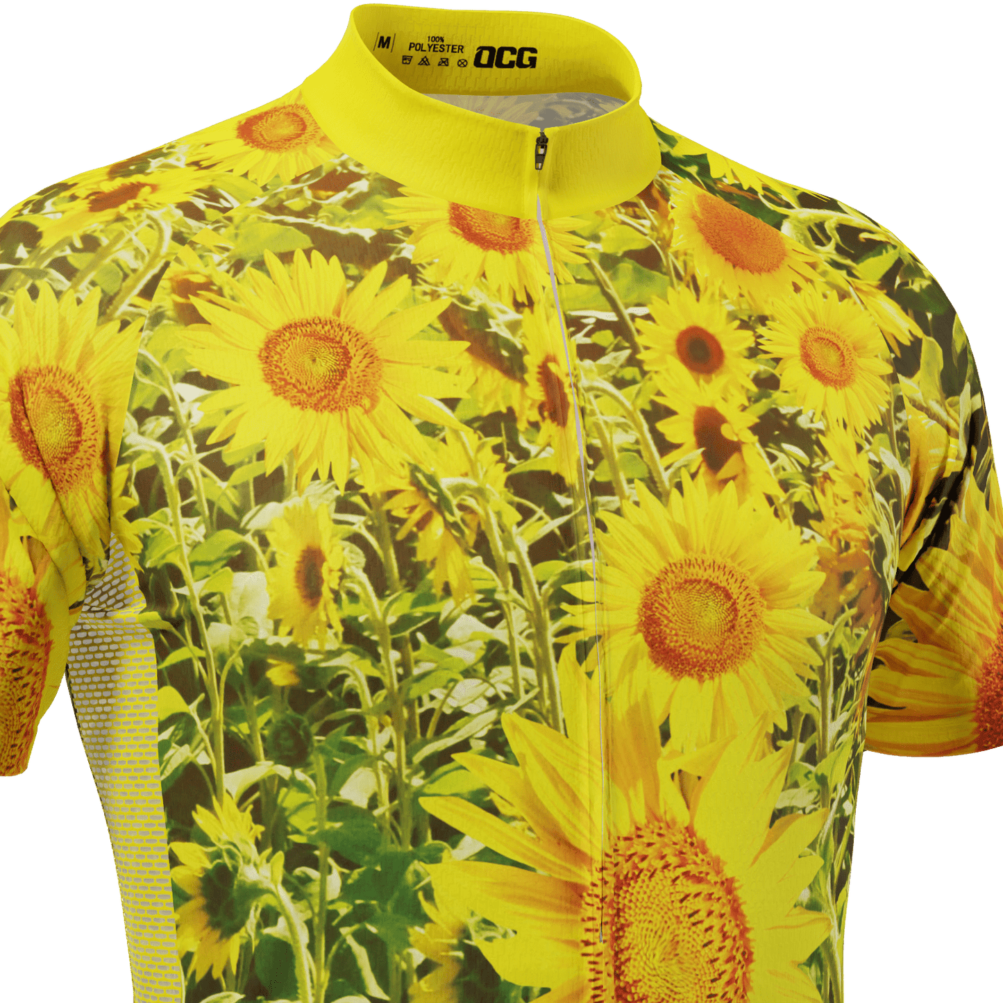 Men's Sunflowers Short Sleeve Cycling Jersey