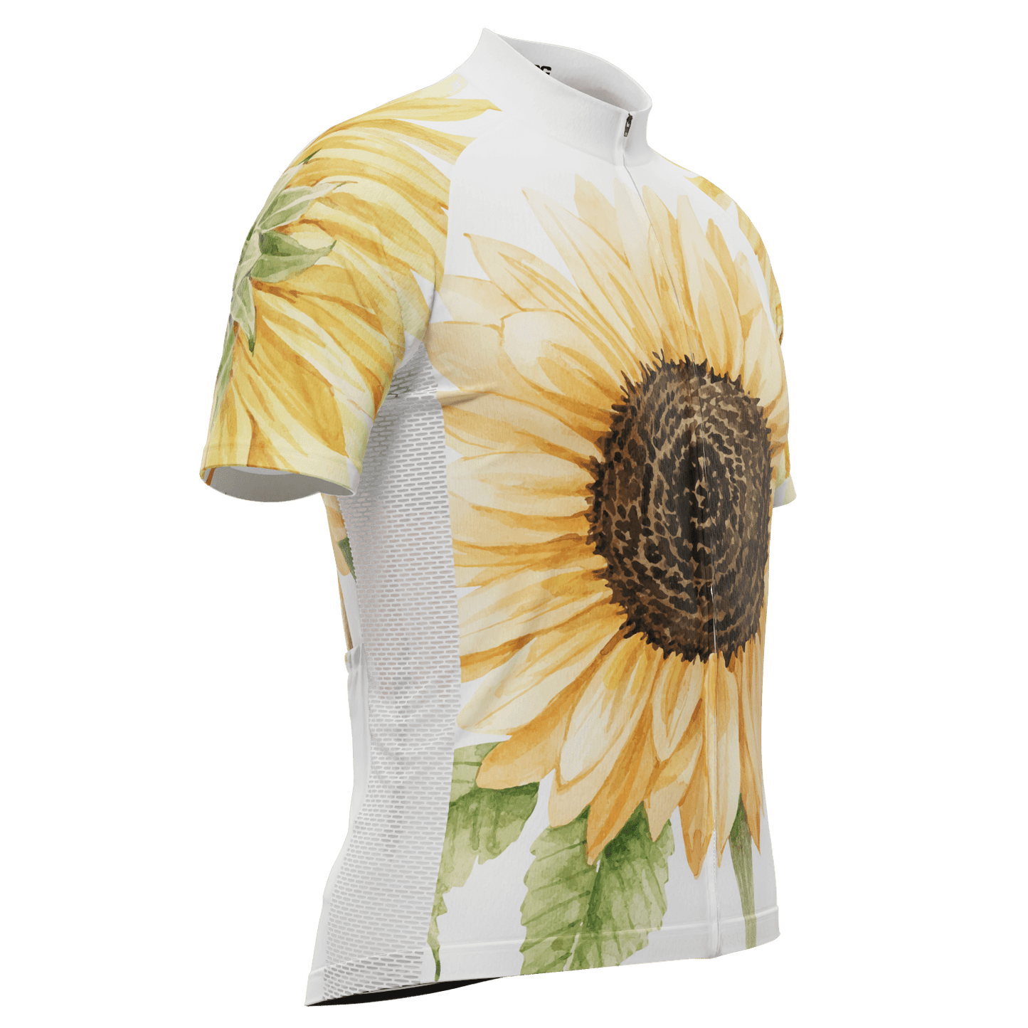 Men's Illustrated Sunflower Short Sleeve Cycling Jersey