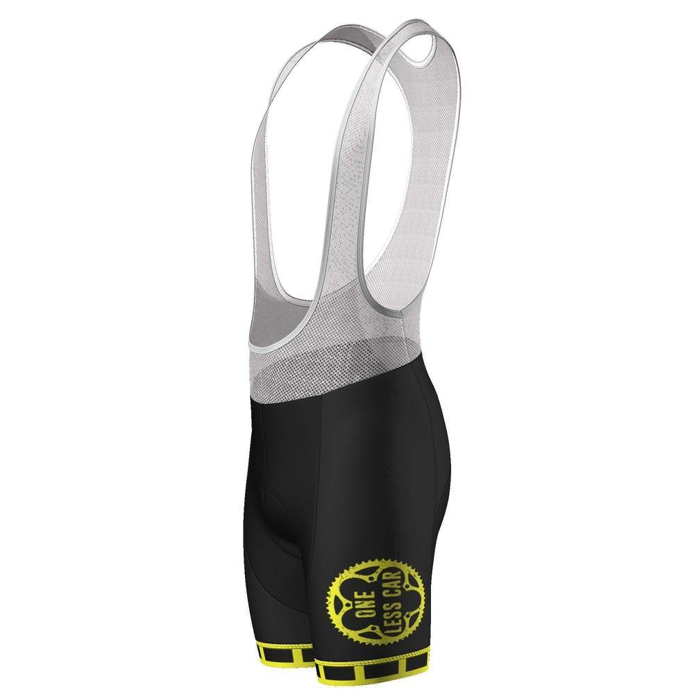 Men's High Viz Safety One Less Car Gel Padded Cycling Bib