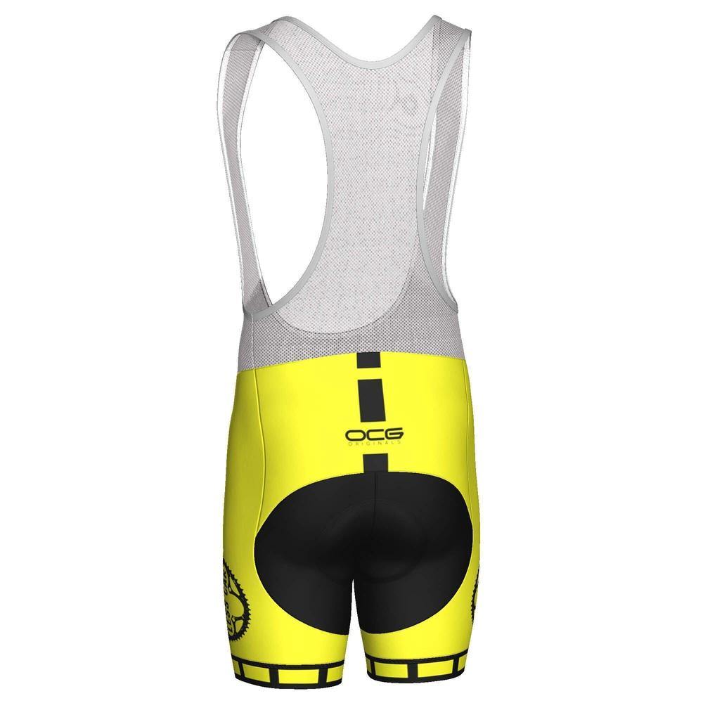 Men's High Viz Safety One Less Car Gel Padded Cycling Bib