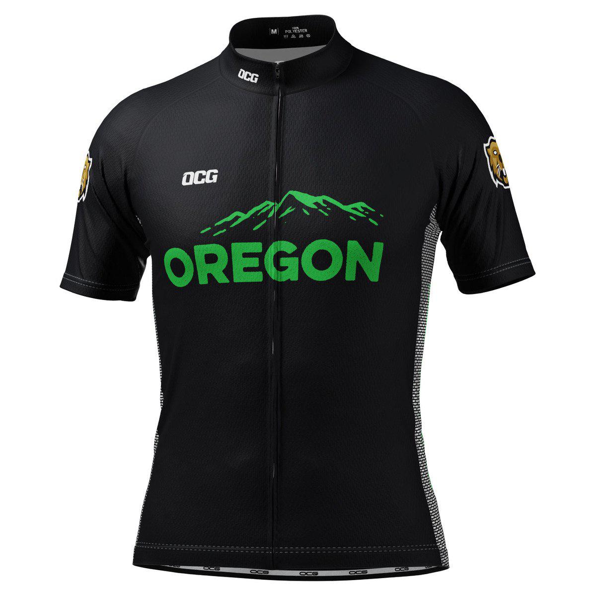 Men's Oregon US State Icon Short Sleeve Cycling Jersey