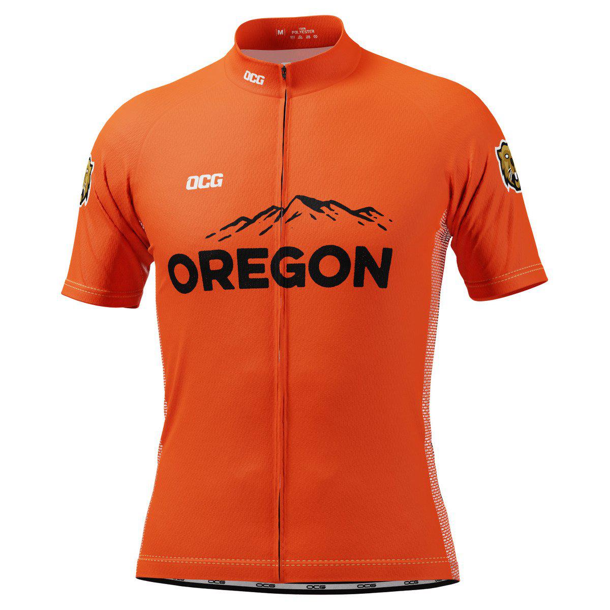 Men's Oregon US State Icon Short Sleeve Cycling Jersey
