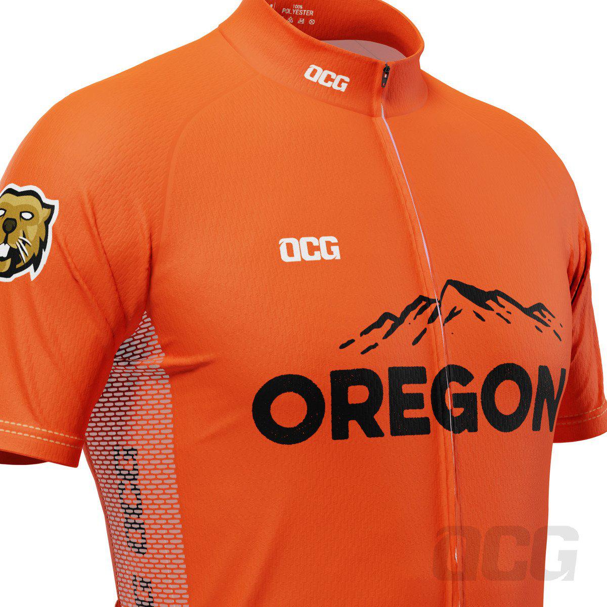 Men's Oregon US State Icon Short Sleeve Cycling Jersey